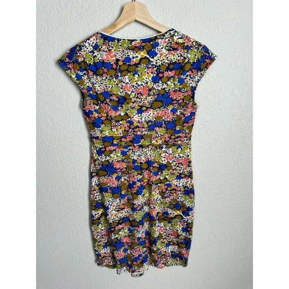 Boden Floral Dress Short Sleeves Size 4 Petite Floral Multicolor Pockets - Picture 8 of 8